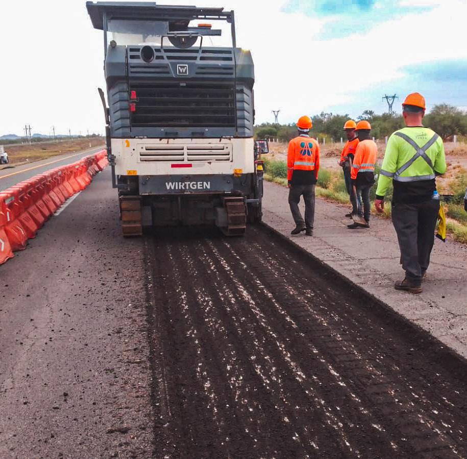 Fresado en autopista Estación Don–Nogales